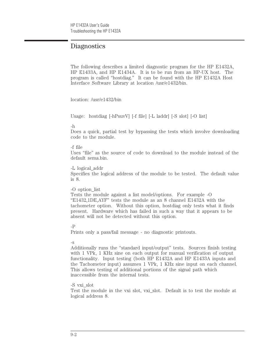 Diagnostics | HP VXI E1432A User Manual | Page 143 / 222