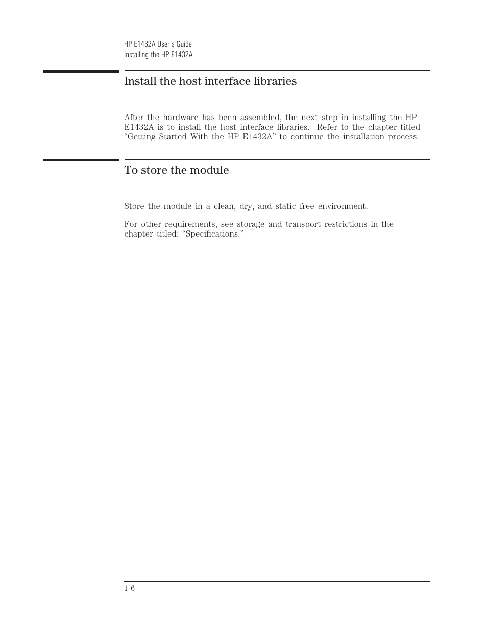 Install the host interface libraries | HP VXI E1432A User Manual | Page 17 / 222