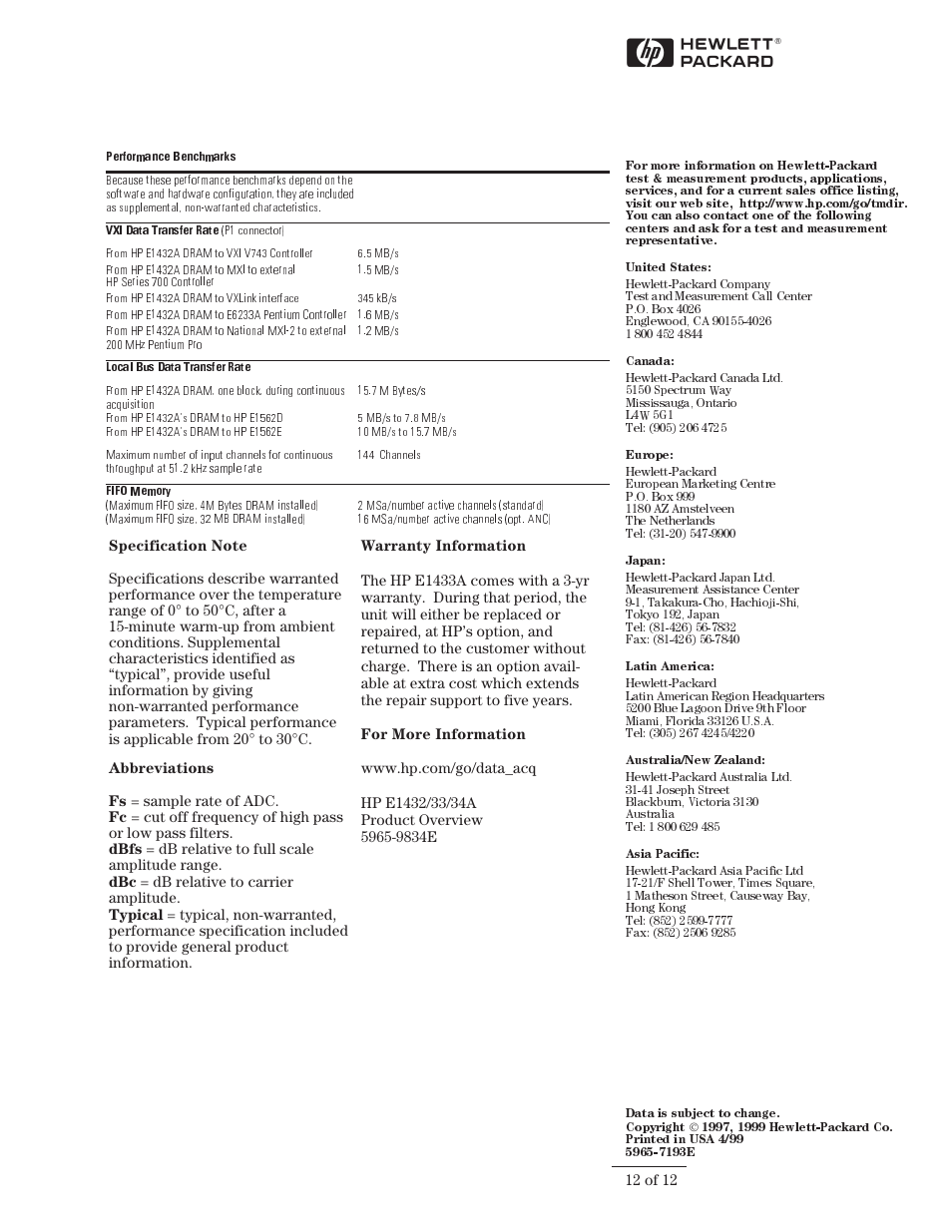 HP VXI E1432A User Manual | Page 199 / 222