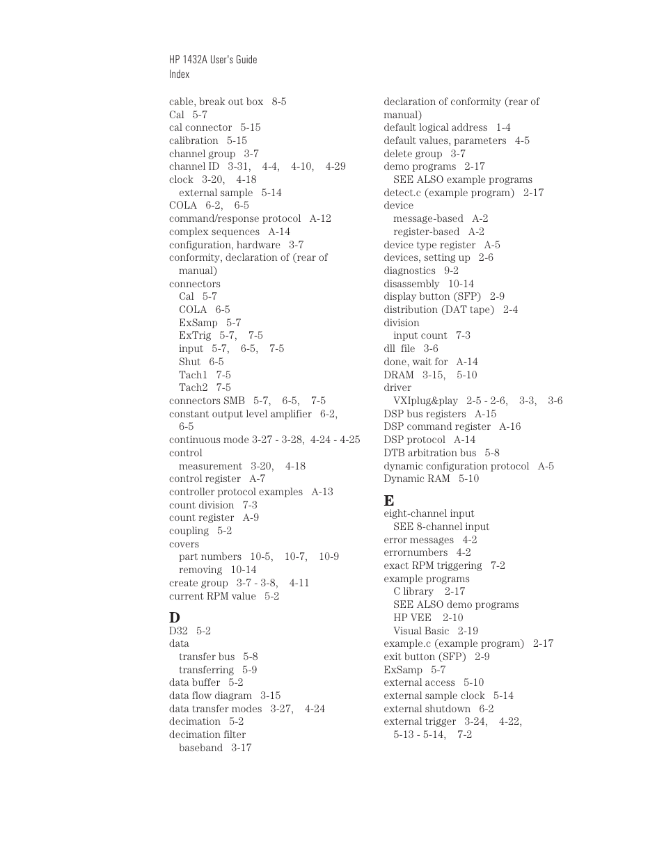 HP VXI E1432A User Manual | Page 209 / 222