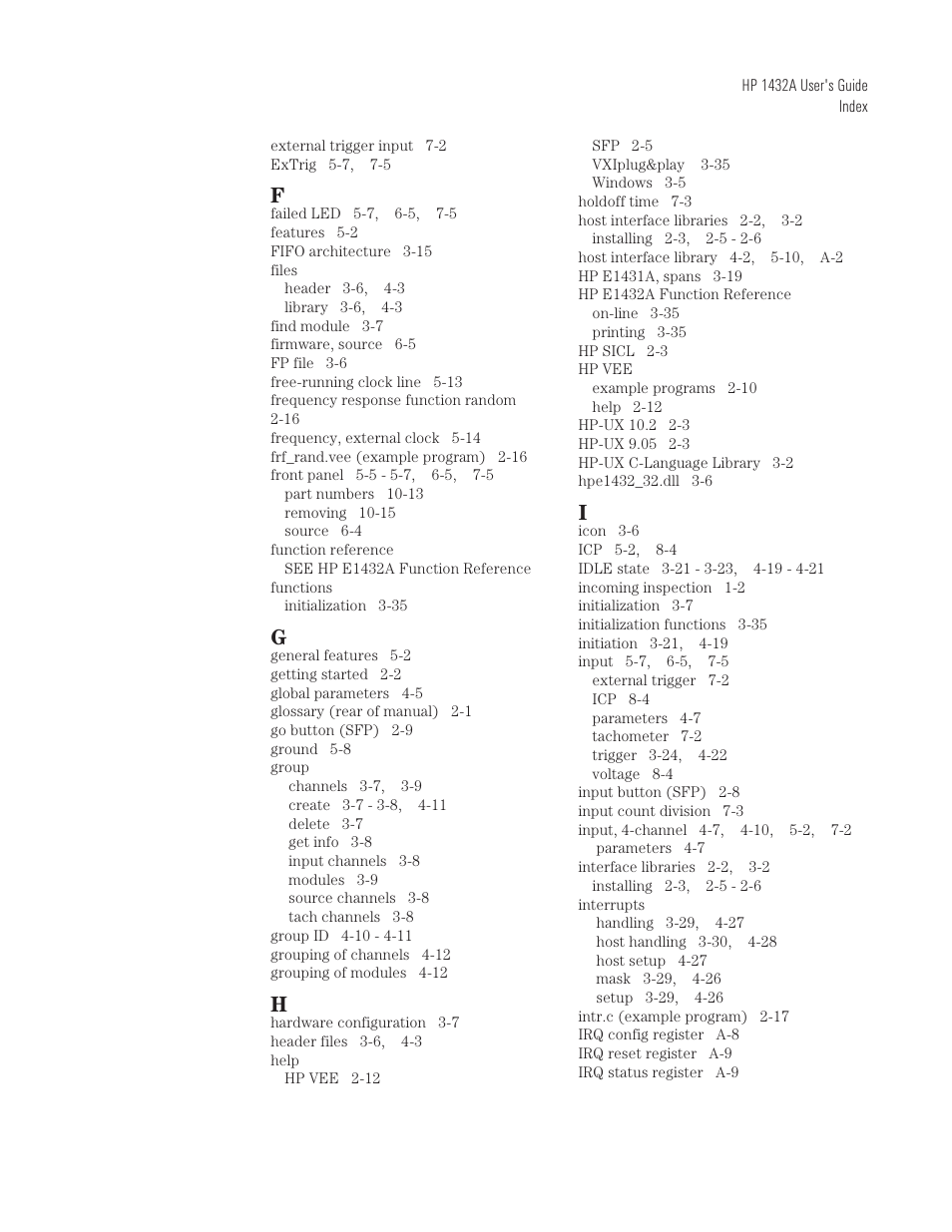 HP VXI E1432A User Manual | Page 210 / 222