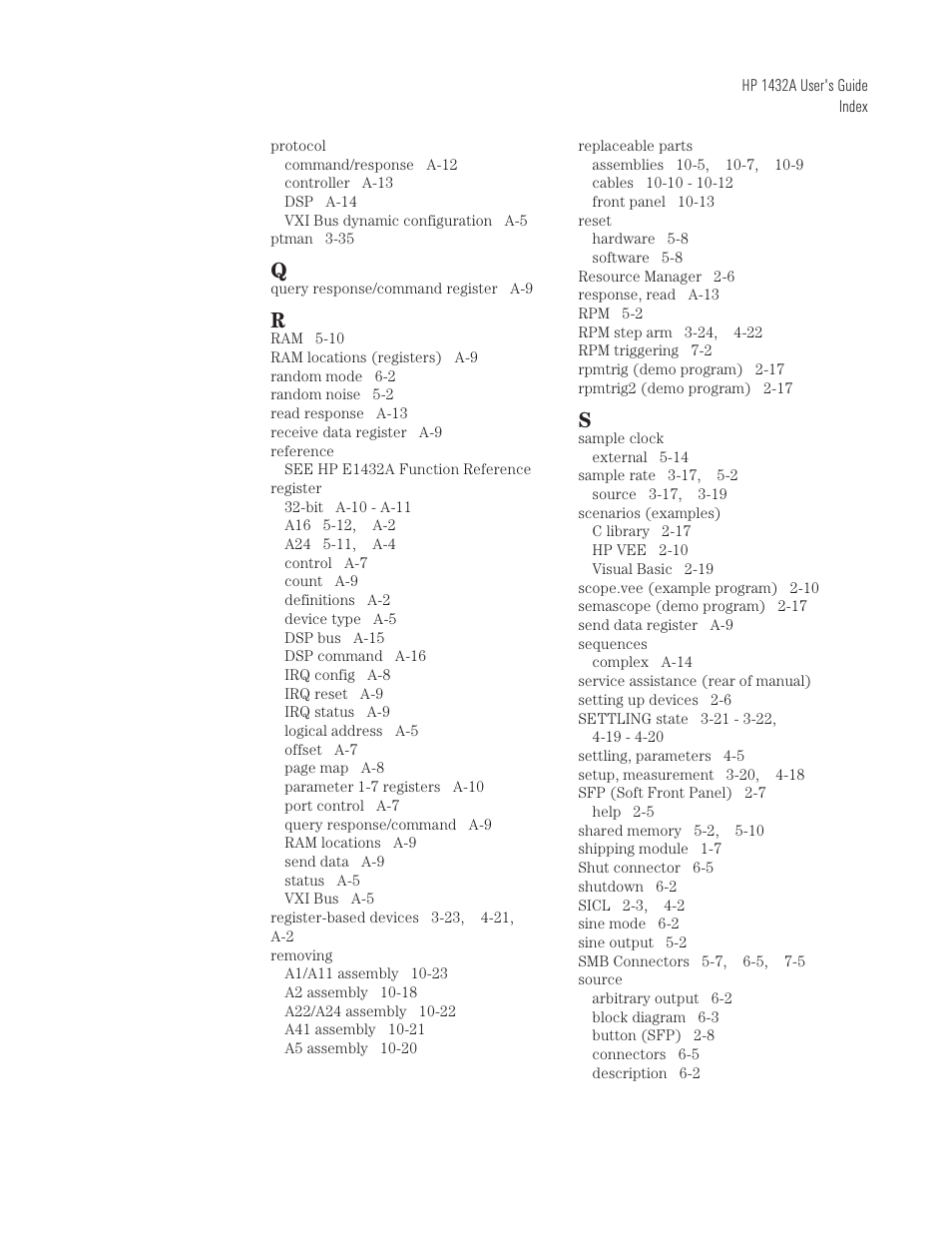 HP VXI E1432A User Manual | Page 212 / 222