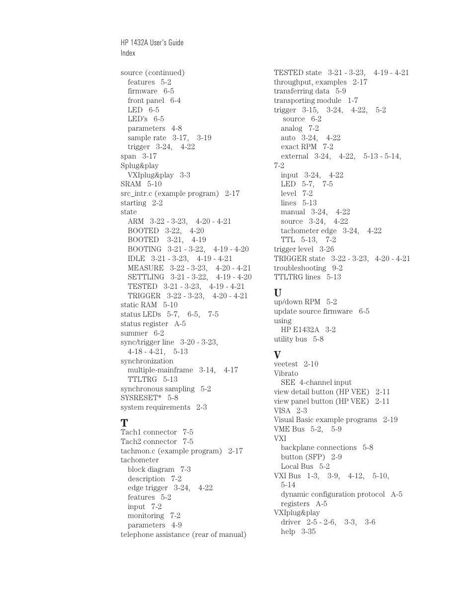 HP VXI E1432A User Manual | Page 213 / 222