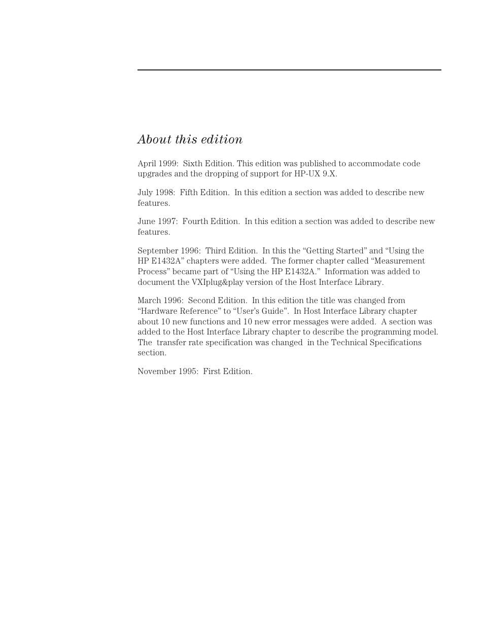 About this edition | HP VXI E1432A User Manual | Page 220 / 222