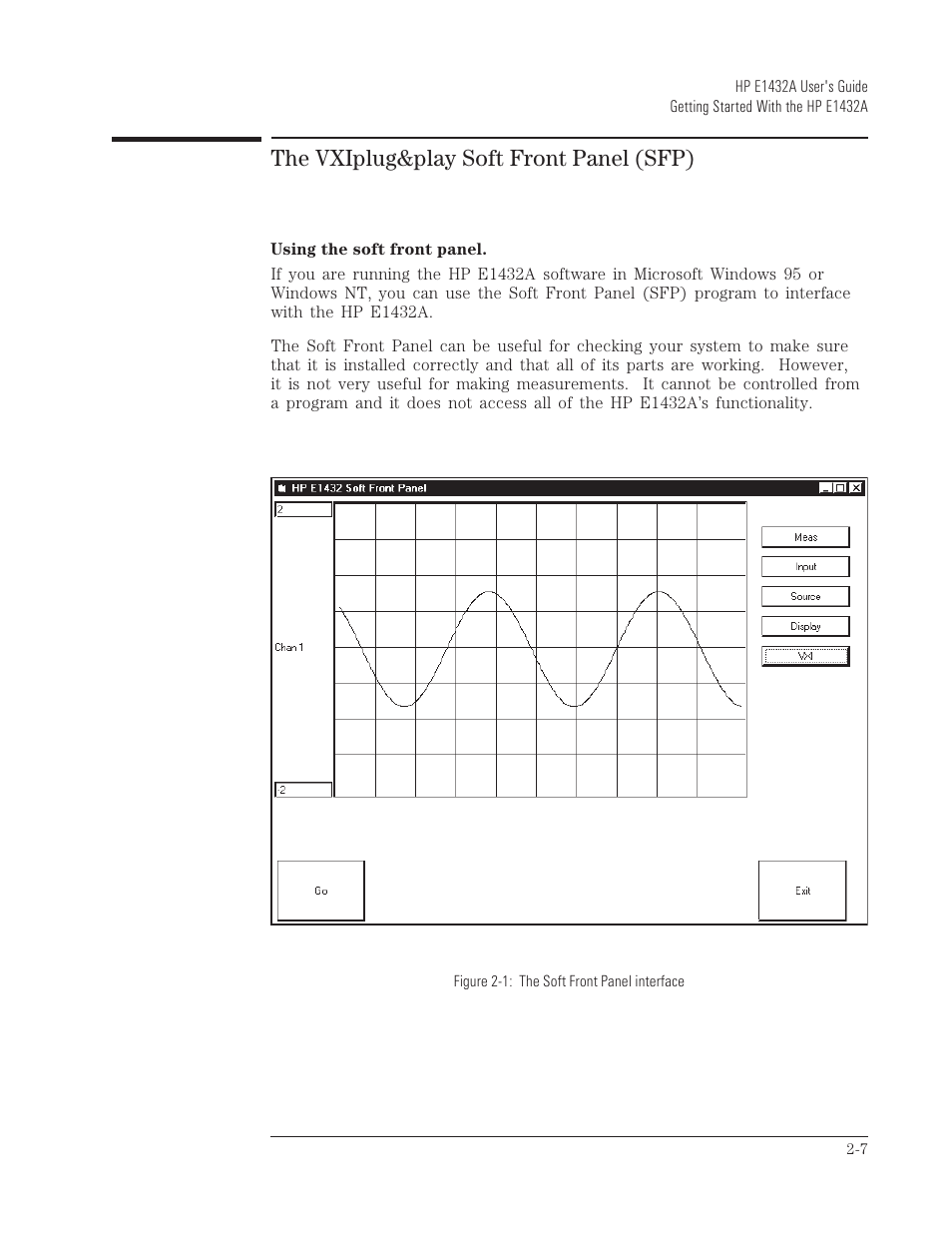 The vxiplug&play soft front panel (sfp) | HP VXI E1432A User Manual | Page 26 / 222