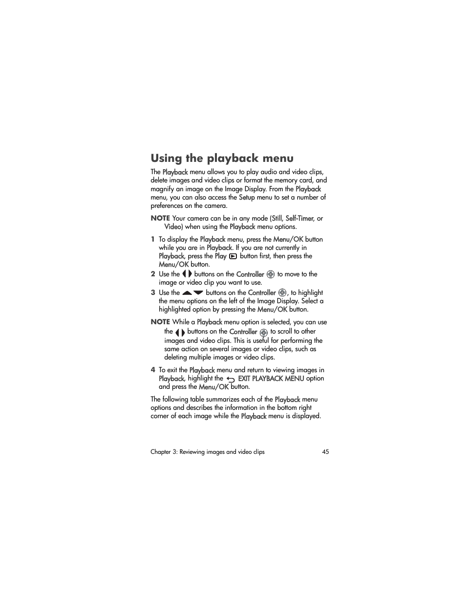 Using the playback menu | HP PhotoSmart 850 User Manual | Page 45 / 112