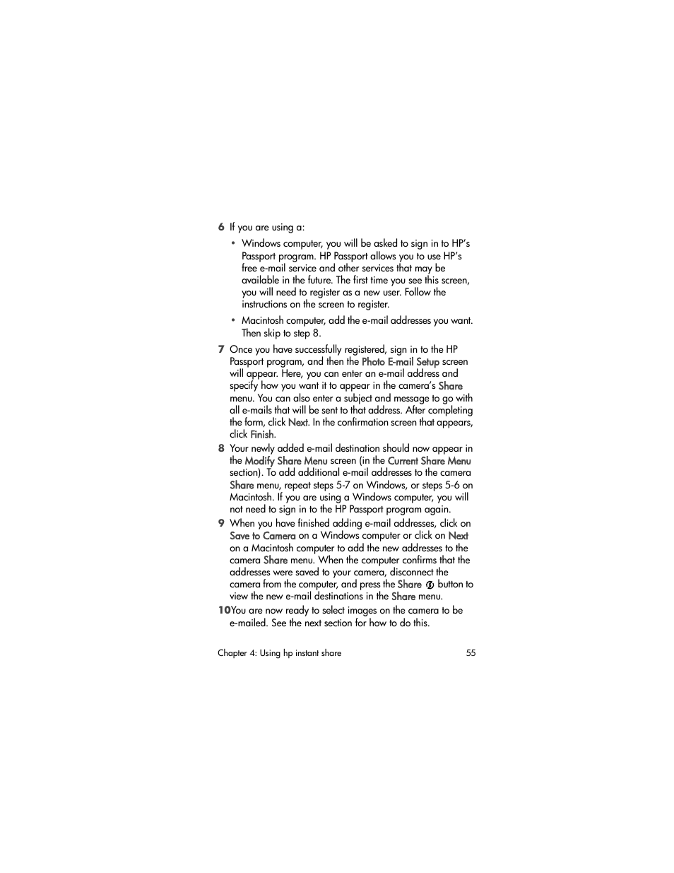 HP PhotoSmart 850 User Manual | Page 55 / 112