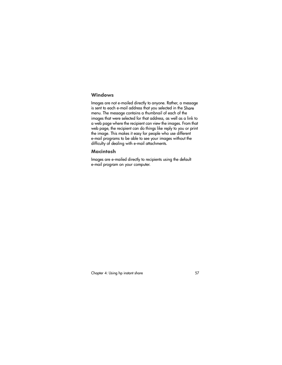 Windows, Macintosh | HP PhotoSmart 850 User Manual | Page 57 / 112