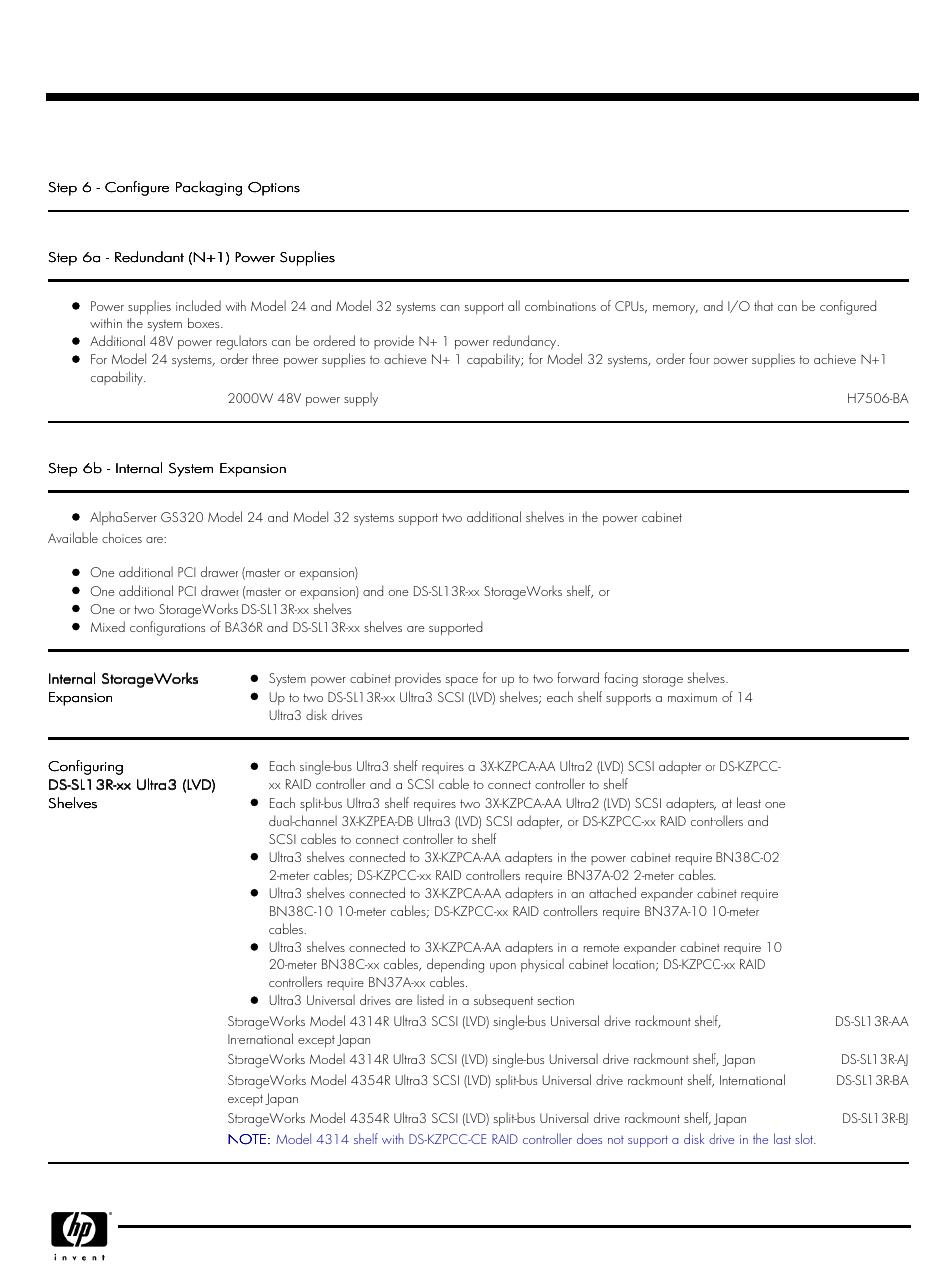 Quickspecs | HP QUICKSPECS GS320 User Manual | Page 11 / 44