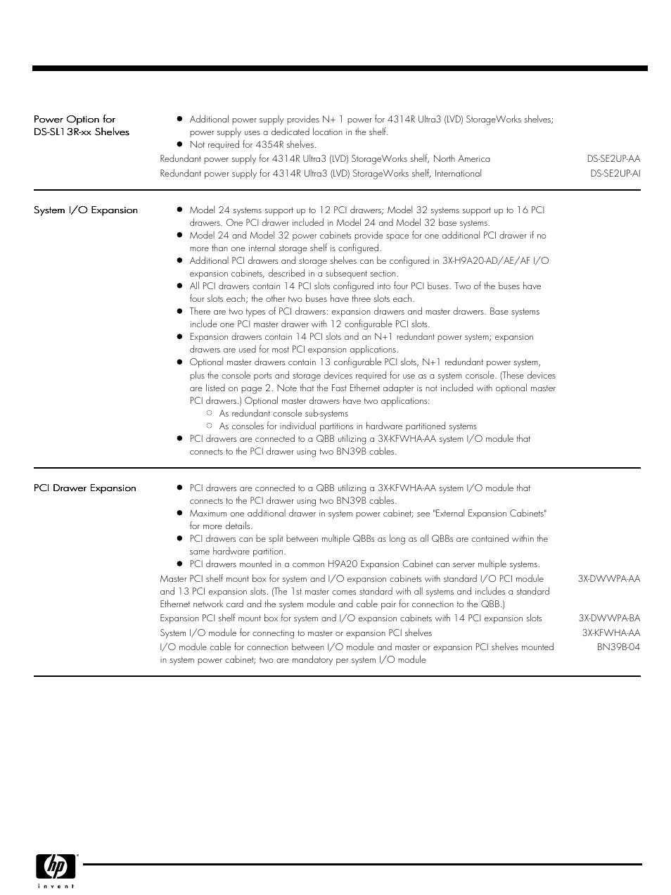 Quickspecs | HP QUICKSPECS GS320 User Manual | Page 12 / 44