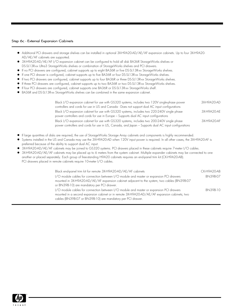 Quickspecs | HP QUICKSPECS GS320 User Manual | Page 13 / 44