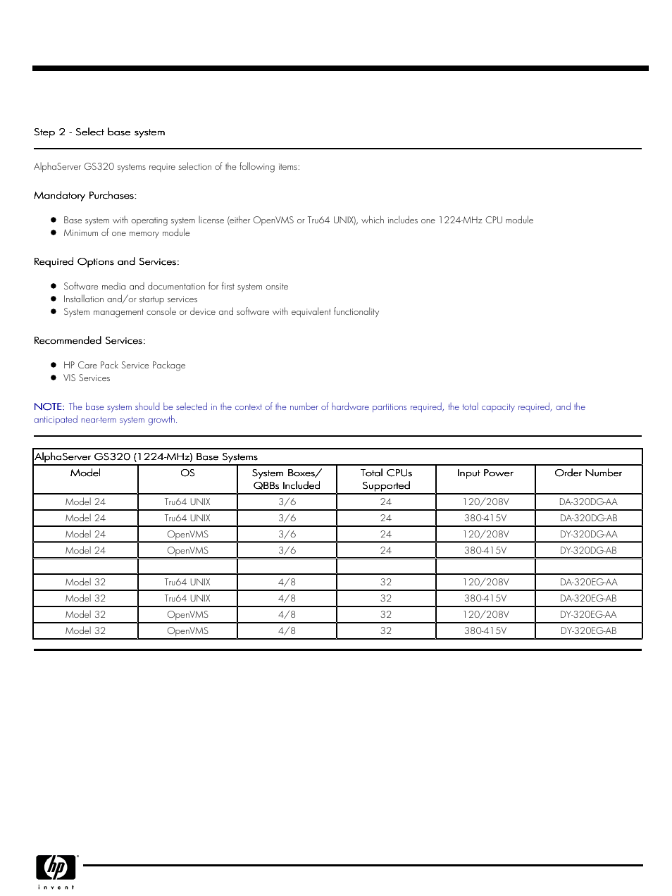 Quickspecs | HP QUICKSPECS GS320 User Manual | Page 6 / 44