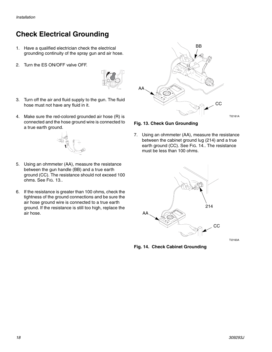Check electrical grounding | HP GRACO OR PRO TI1681A User Manual | Page 18 / 70