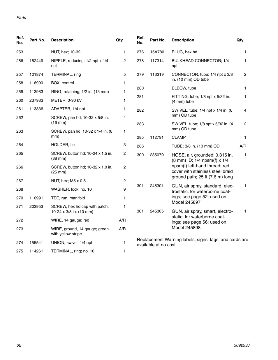 HP GRACO OR PRO TI1681A User Manual | Page 62 / 70