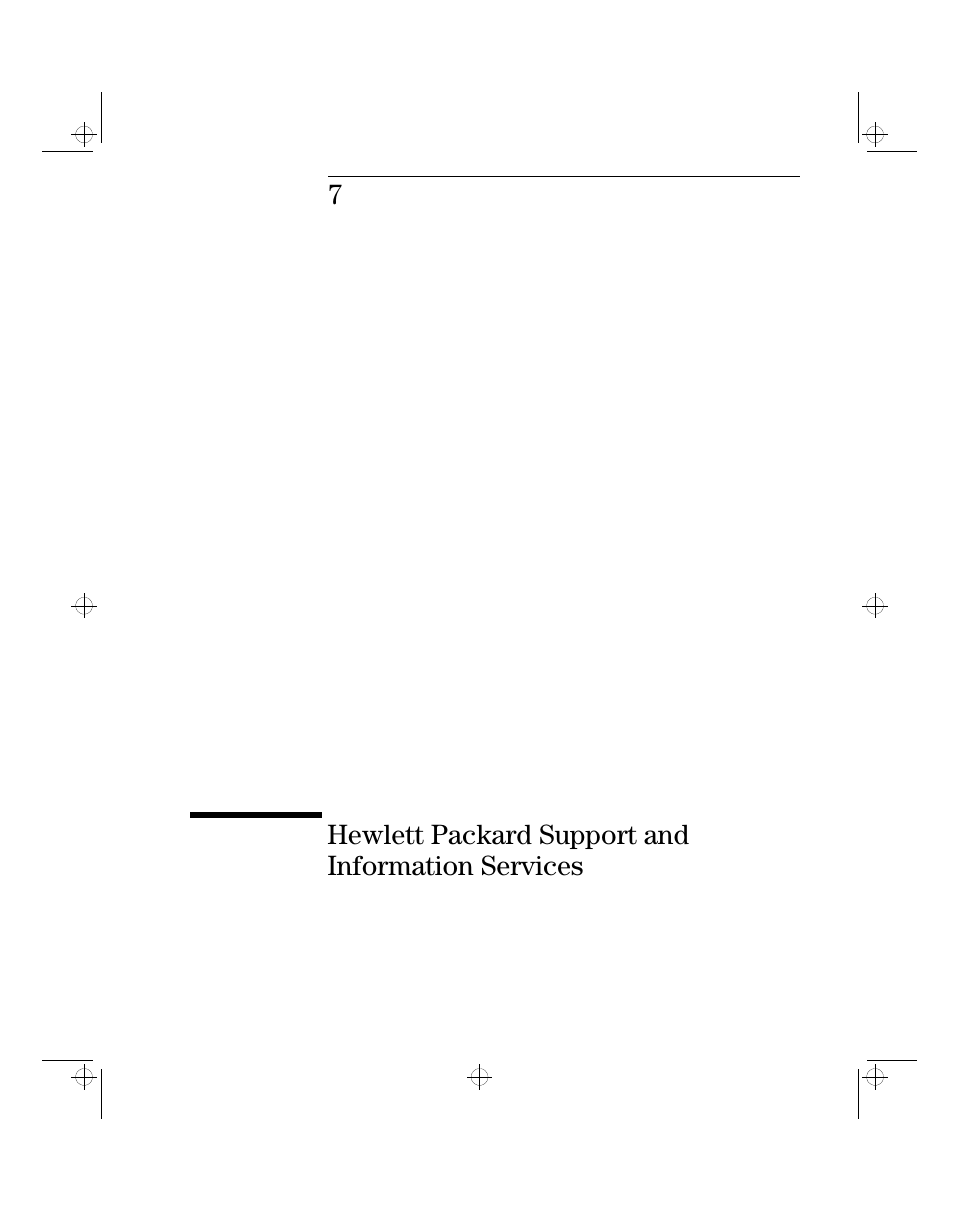 7hewlett packard support and information services | HP 5/xx Series 4 User Manual | Page 111 / 140