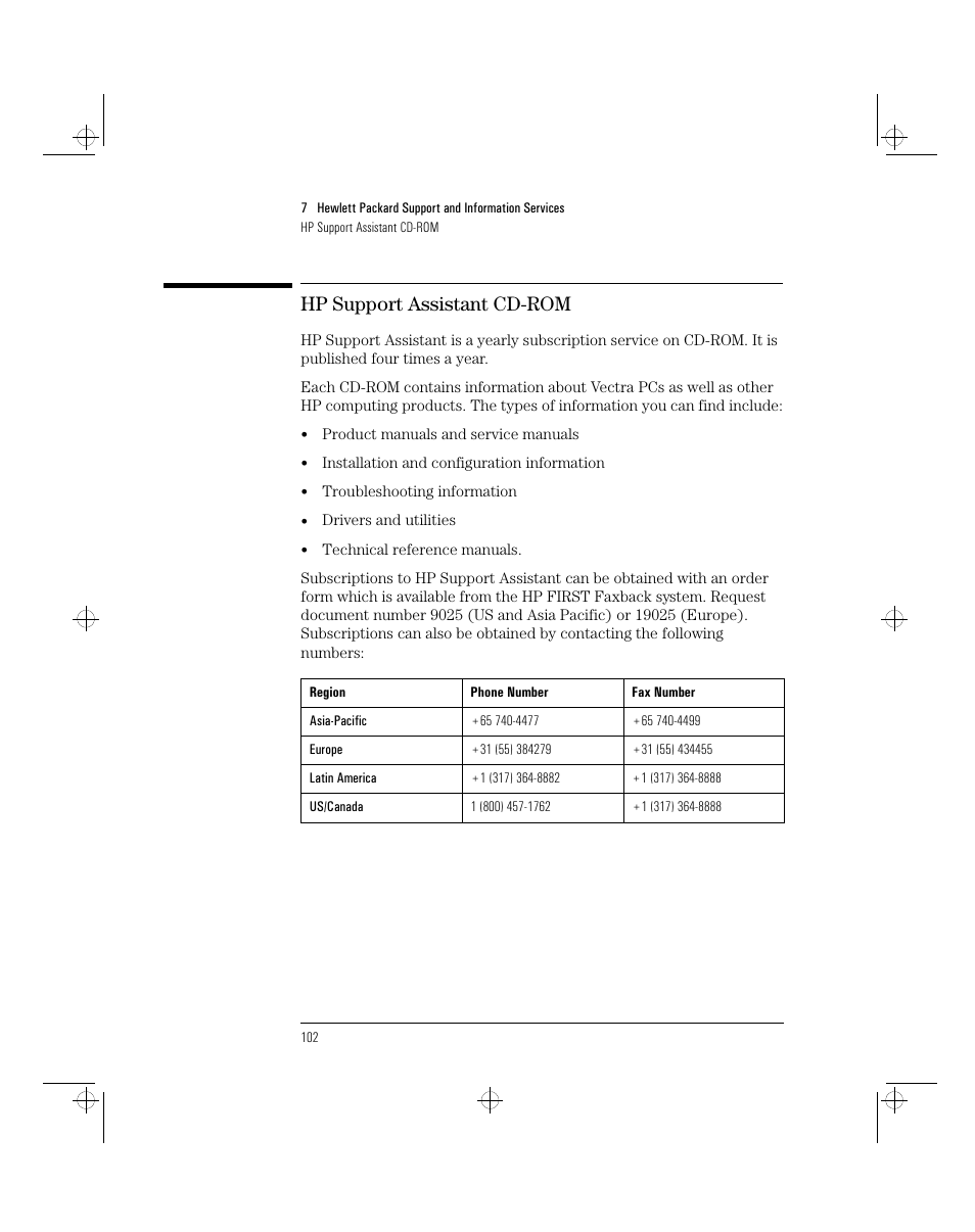 Hp support assistant cd-rom | HP 5/xx Series 4 User Manual | Page 114 / 140