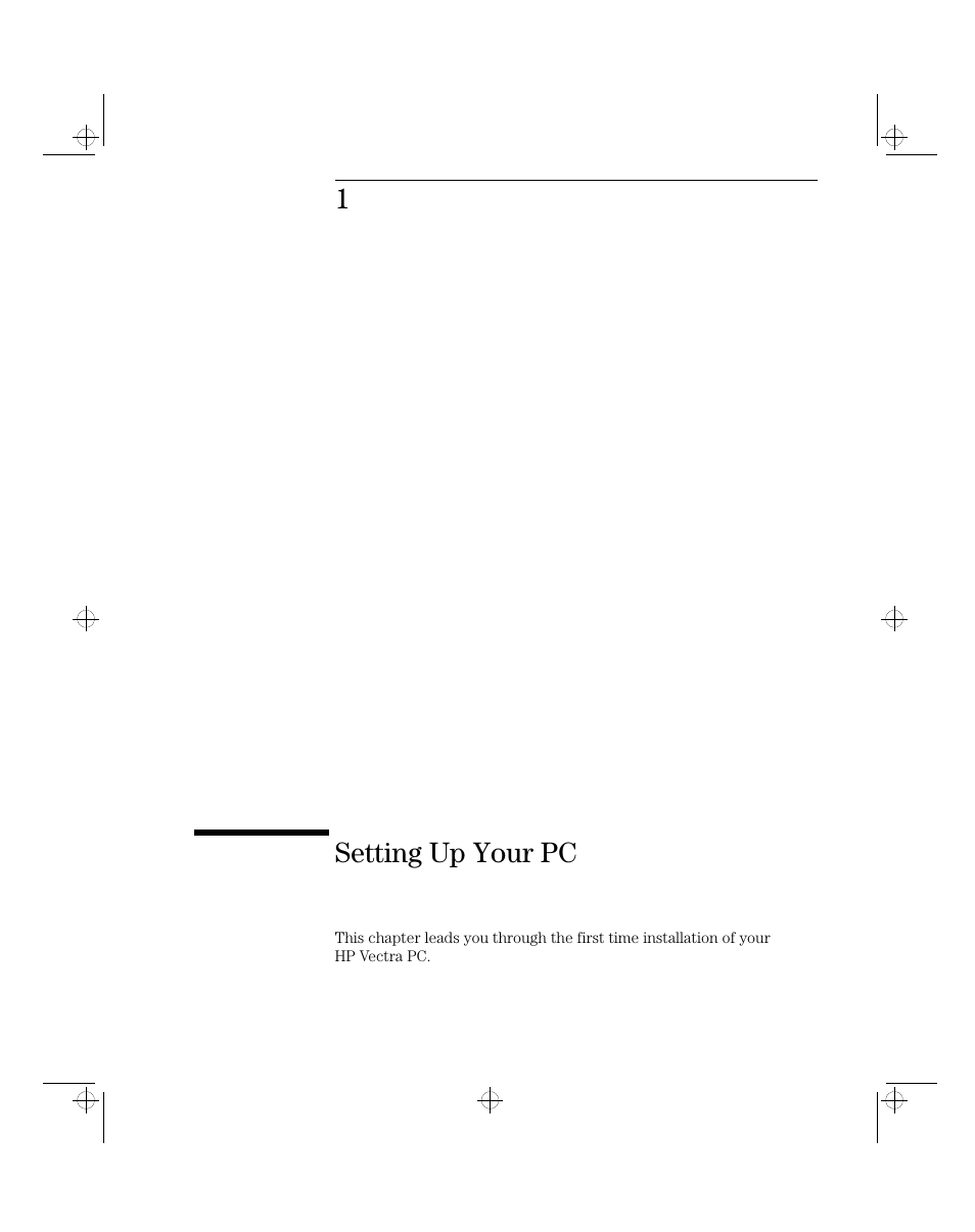 1setting up your pc | HP 5/xx Series 4 User Manual | Page 13 / 140