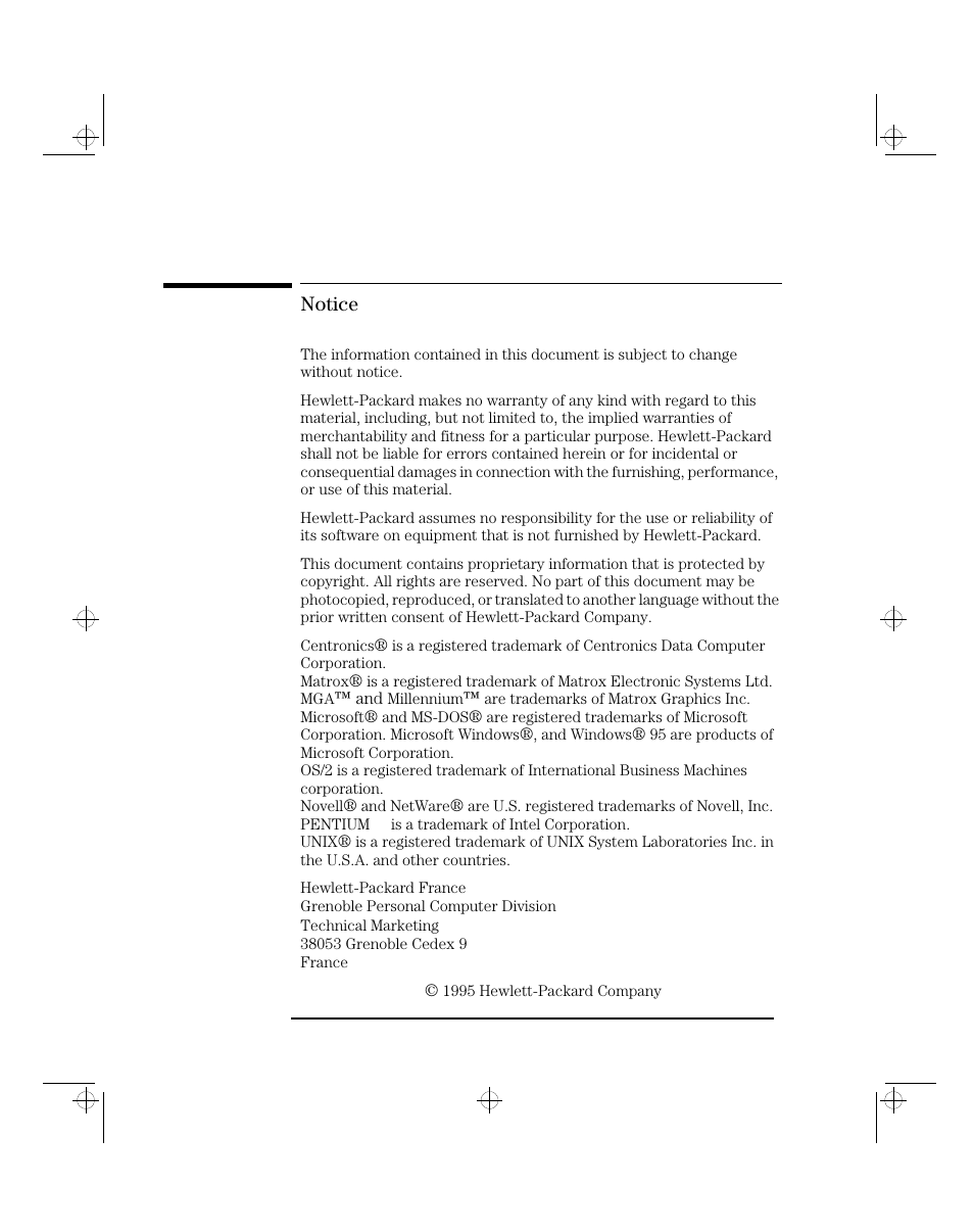Notice | HP 5/xx Series 4 User Manual | Page 2 / 140