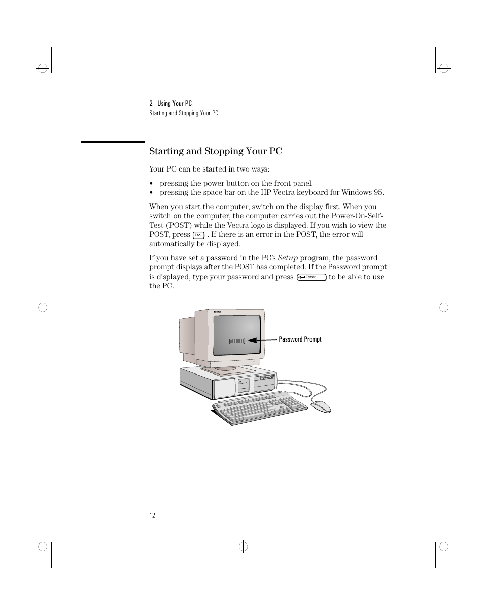 Starting and stopping your pc | HP 5/xx Series 4 User Manual | Page 24 / 140