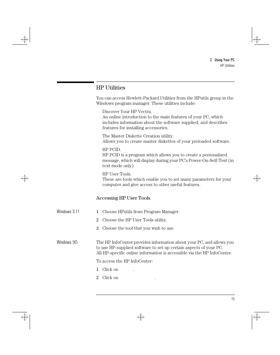 Hp utilities | HP 5/xx Series 4 User Manual | Page 27 / 140