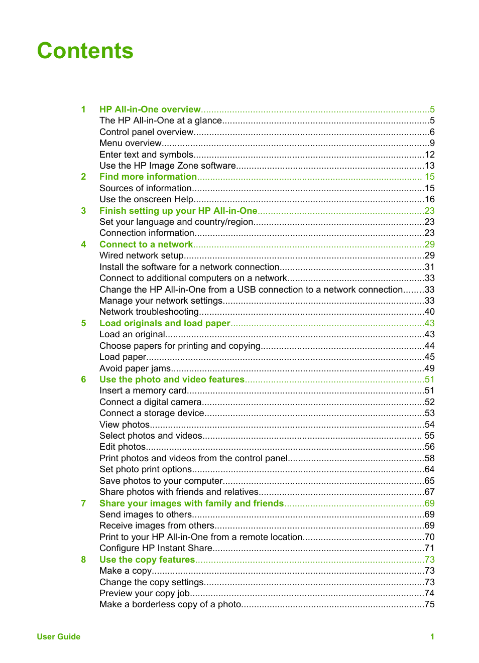 HP 2570 User Manual | Page 4 / 142