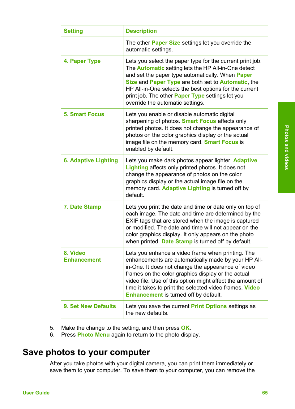 Save photos to your computer | HP 2570 User Manual | Page 68 / 142