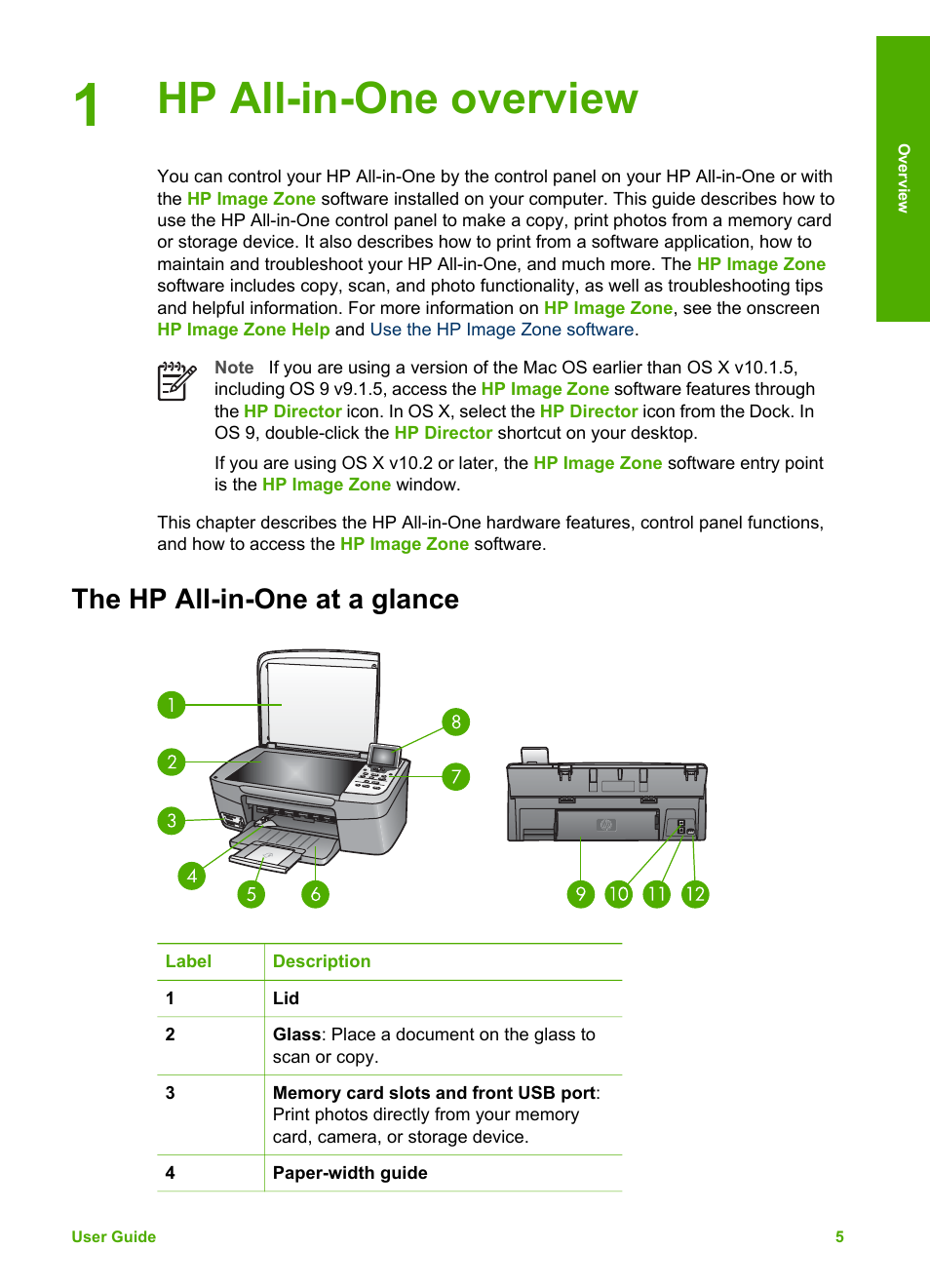 Hp all-in-one overview, The hp all-in-one at a glance | HP 2570 User Manual | Page 8 / 142