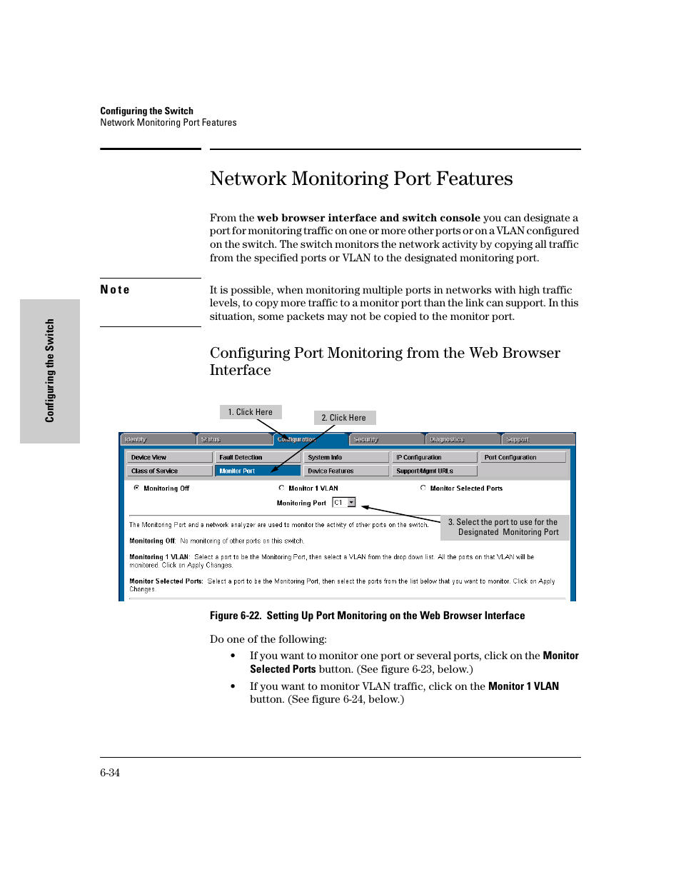 Network monitoring port features | HP 8000M User Manual | Page 110 / 304