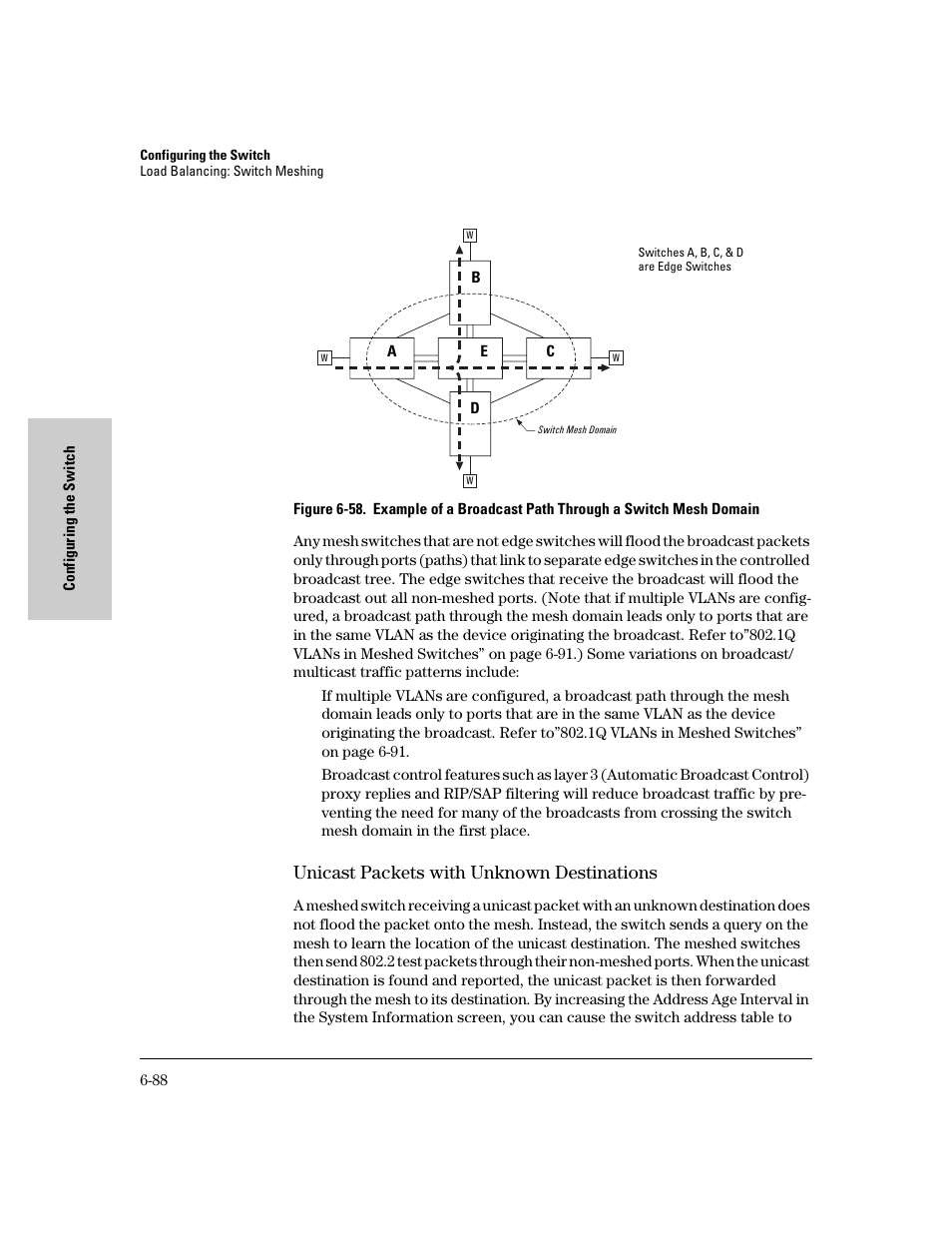 Unicast packets with unknown destinations, Unicast packets with unknown destinations -88 | HP 8000M User Manual | Page 164 / 304