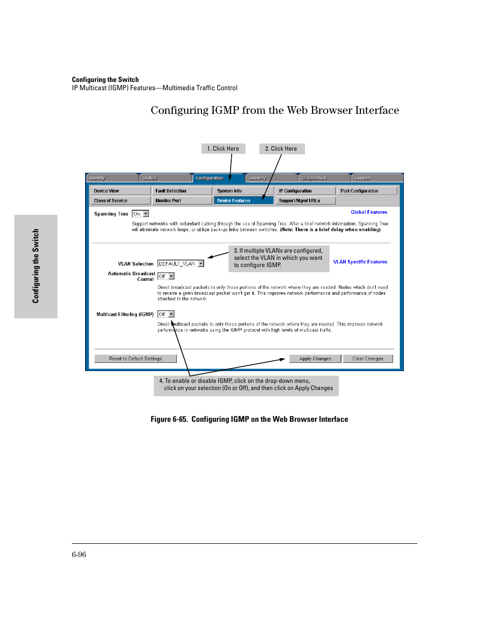 Configuring igmp from the web browser interface | HP 8000M User Manual | Page 172 / 304
