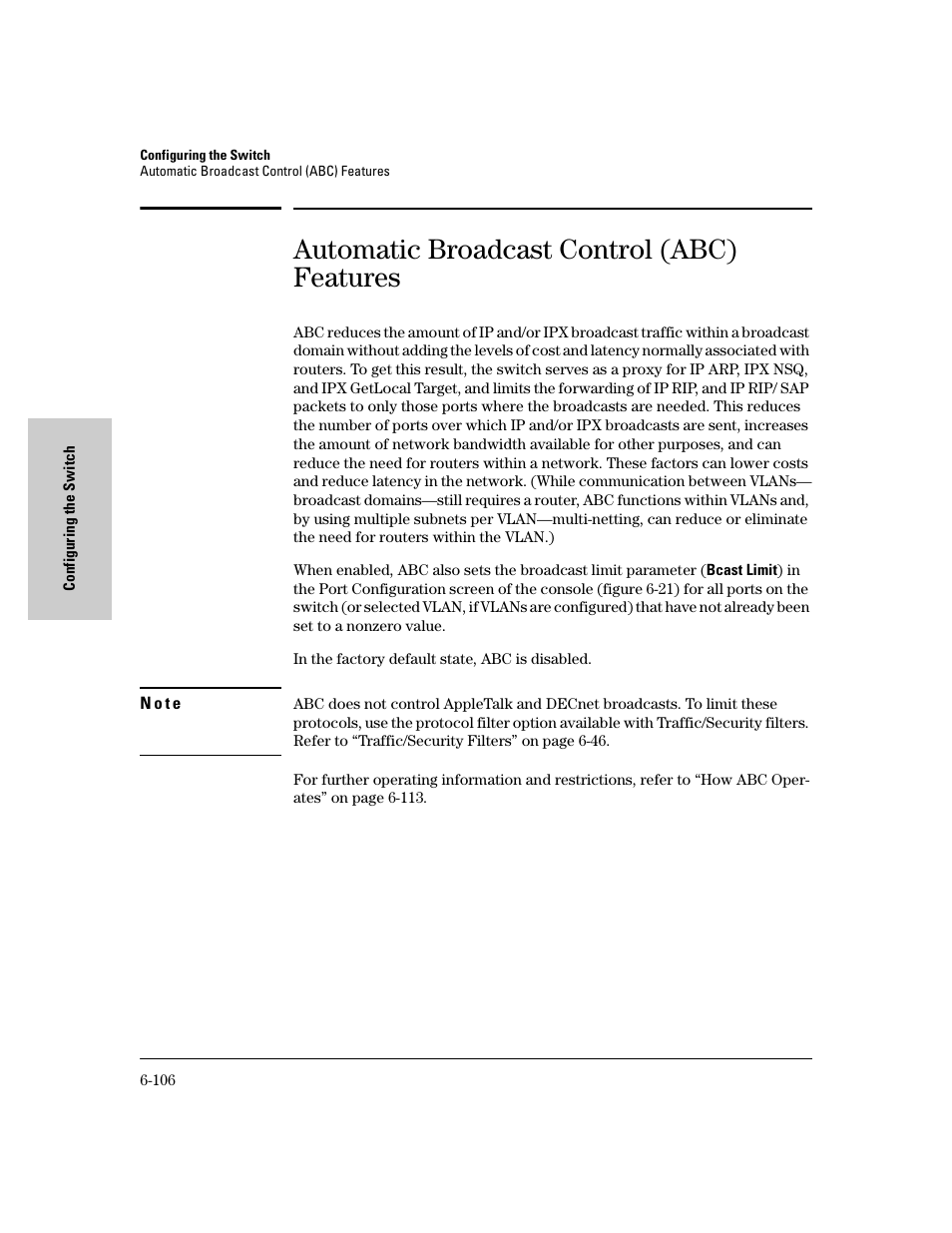 Automatic broadcast control (abc) features | HP 8000M User Manual | Page 182 / 304