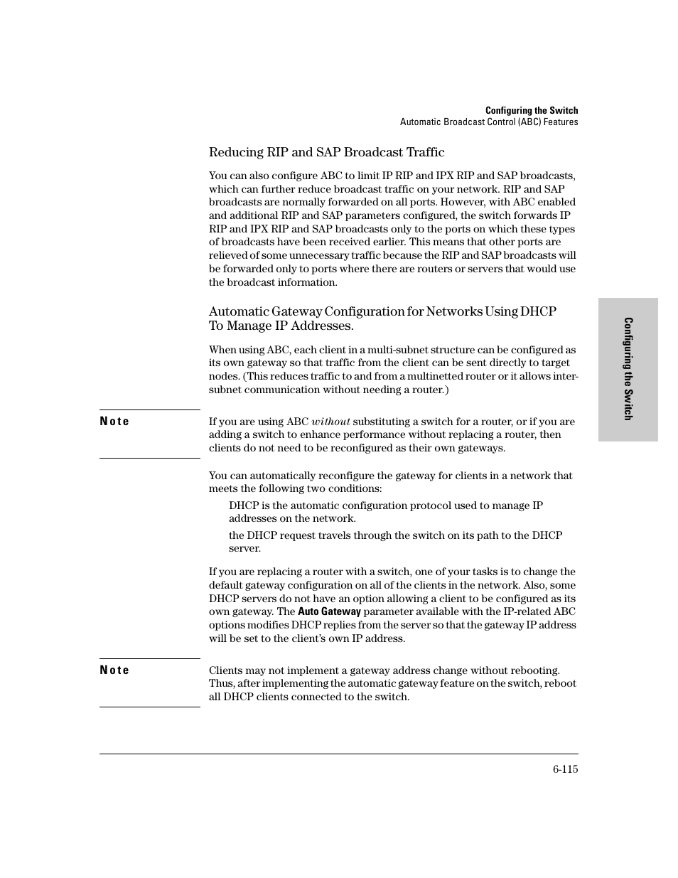 Reducing rip and sap broadcast traffic, Ge 6-115 | HP 8000M User Manual | Page 191 / 304