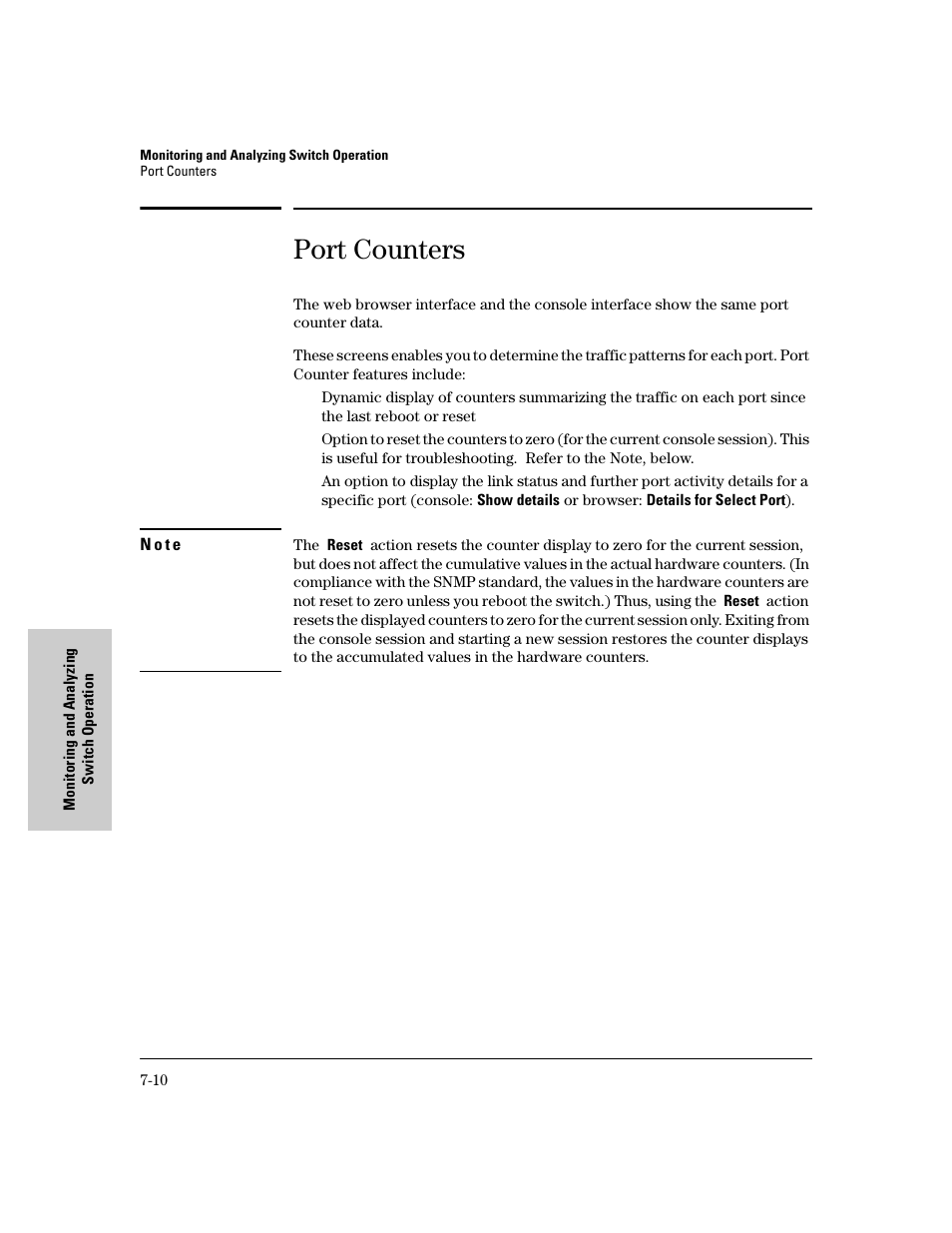 Port counters | HP 8000M User Manual | Page 238 / 304