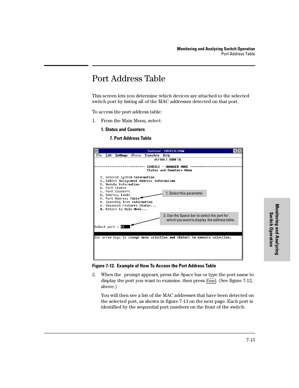 Port address table | HP 8000M User Manual | Page 243 / 304