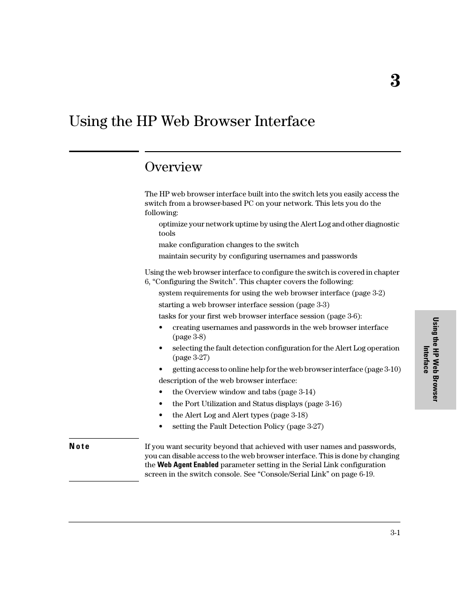 Chapter 3: using the hp web browser interface, Overview, 3 using the hp web browser interface | Using the hp web browser interface | HP 8000M User Manual | Page 27 / 304