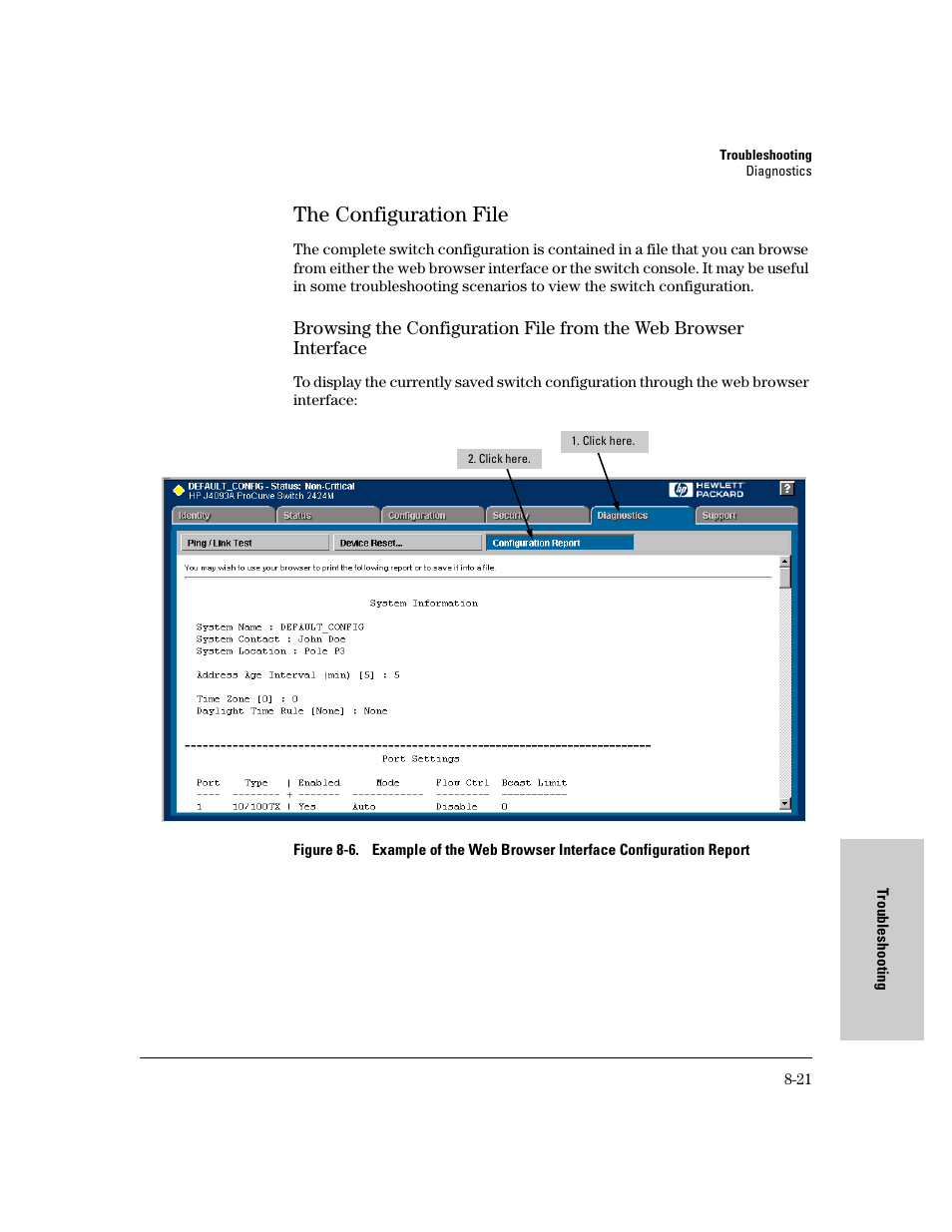 The configuration file, The configuration file -21 | HP 8000M User Manual | Page 273 / 304