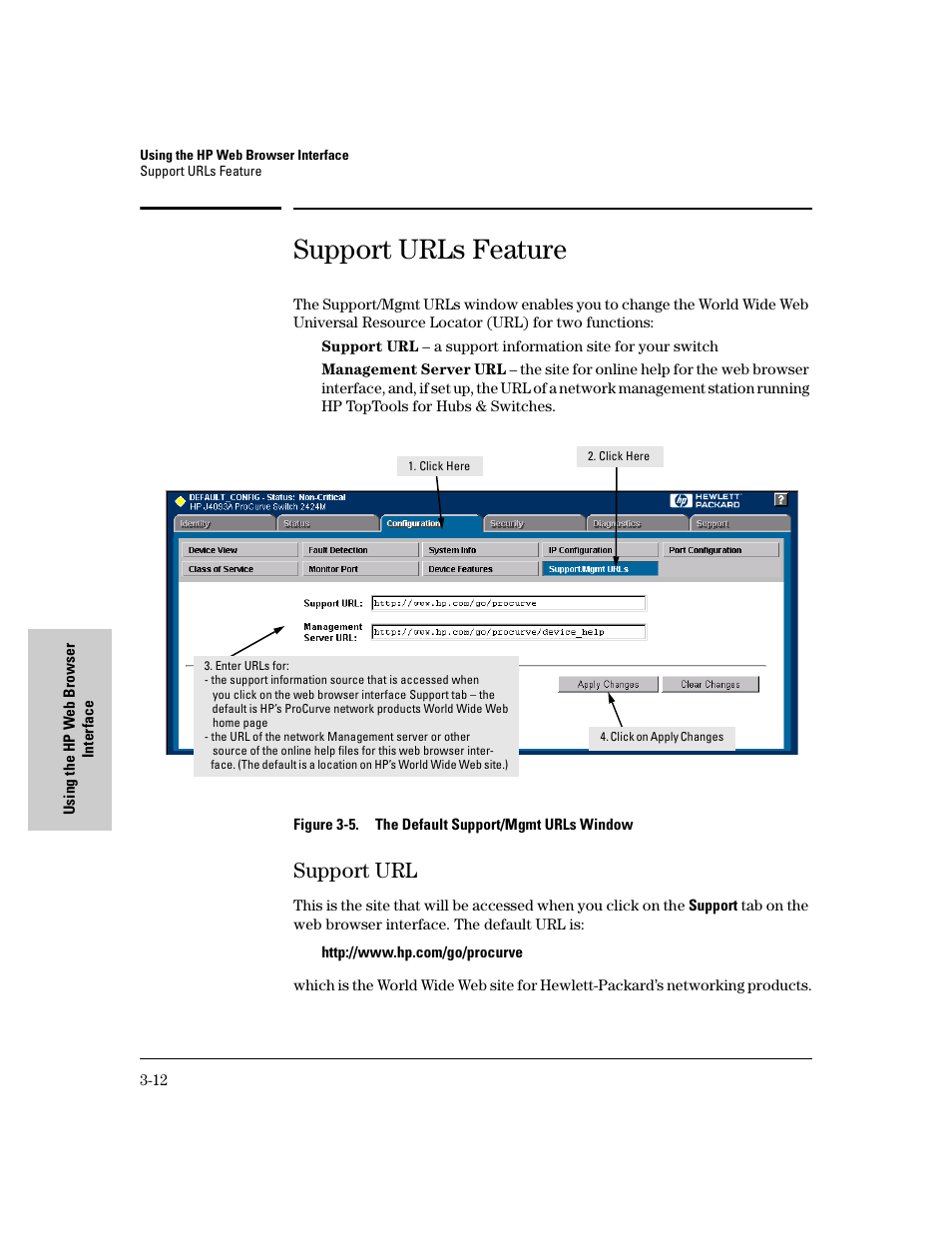 Support urls feature, Support url, Support url -12 | HP 8000M User Manual | Page 38 / 304