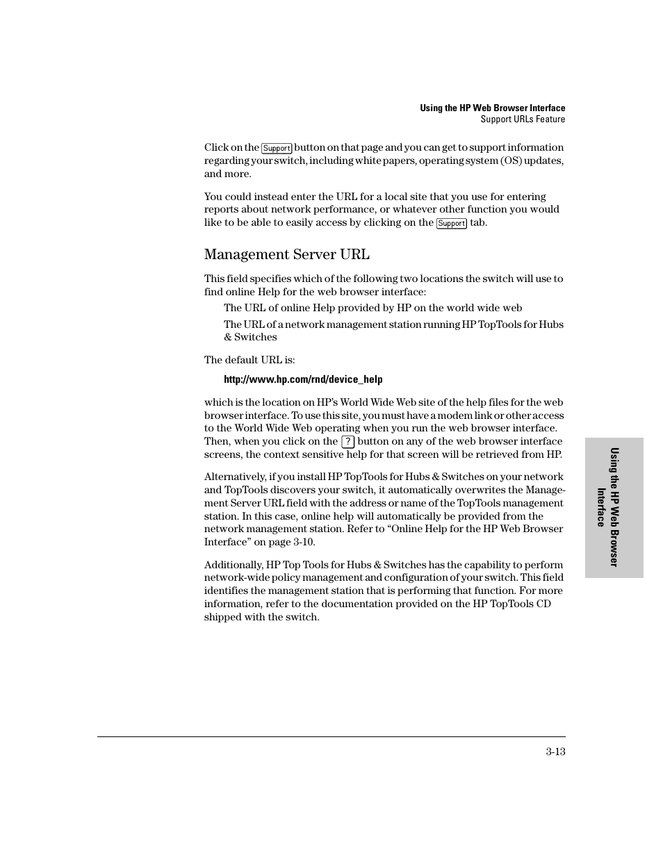 Management server url, Management server url -13 | HP 8000M User Manual | Page 39 / 304