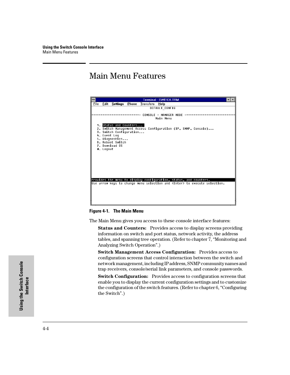 Main menu features | HP 8000M User Manual | Page 58 / 304