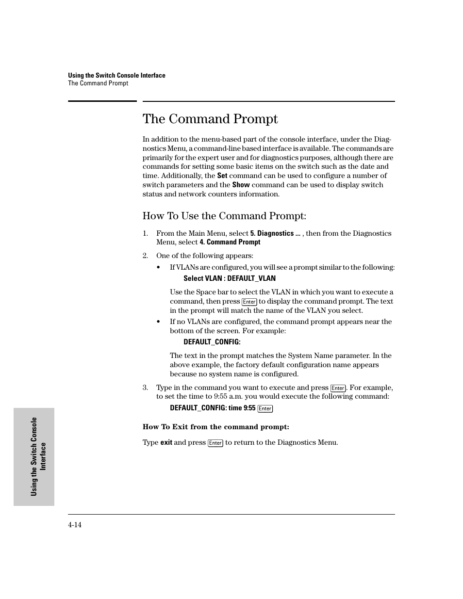 The command prompt, How to use the command prompt, How to use the command prompt: -14 | HP 8000M User Manual | Page 68 / 304