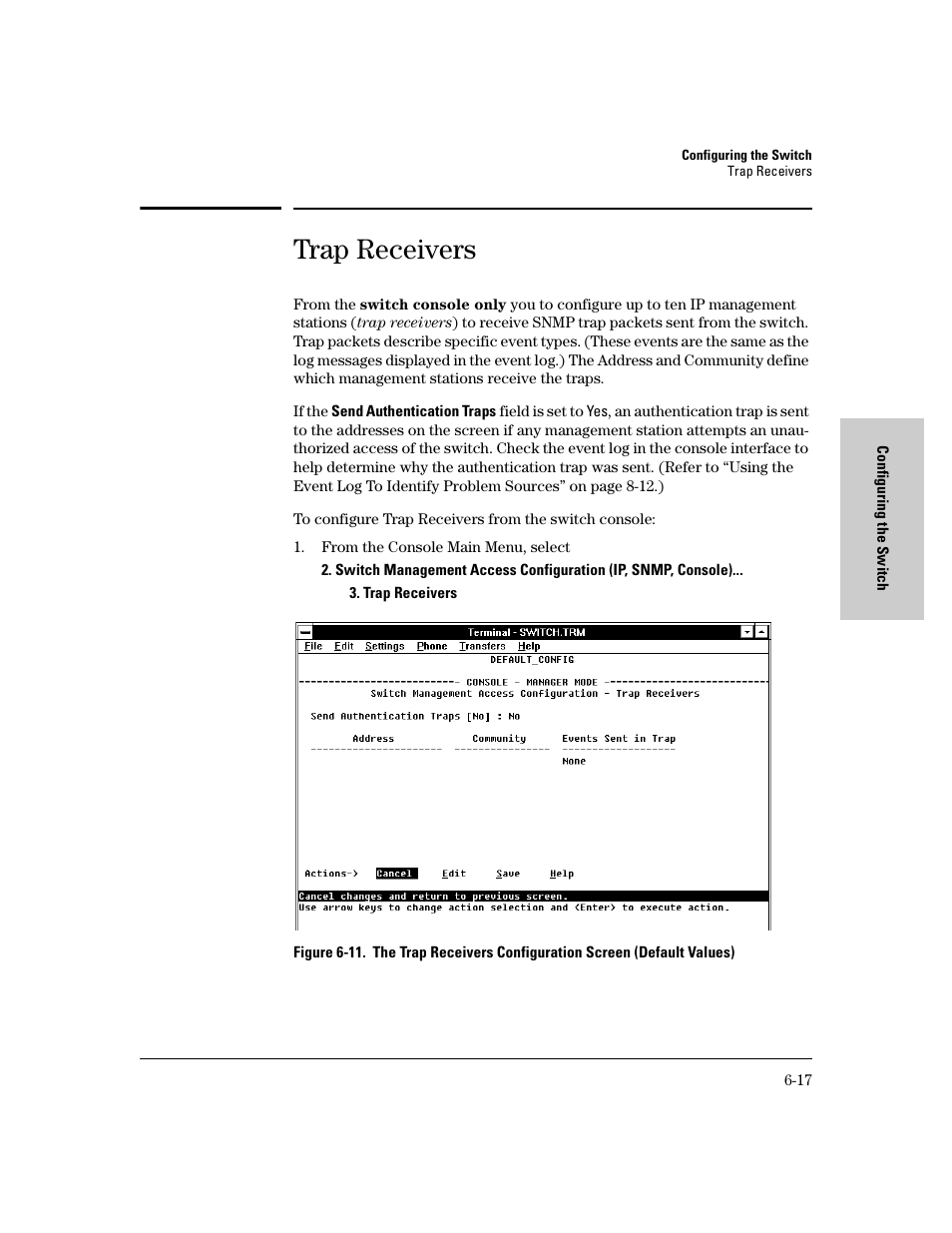 Trap receivers | HP 8000M User Manual | Page 93 / 304