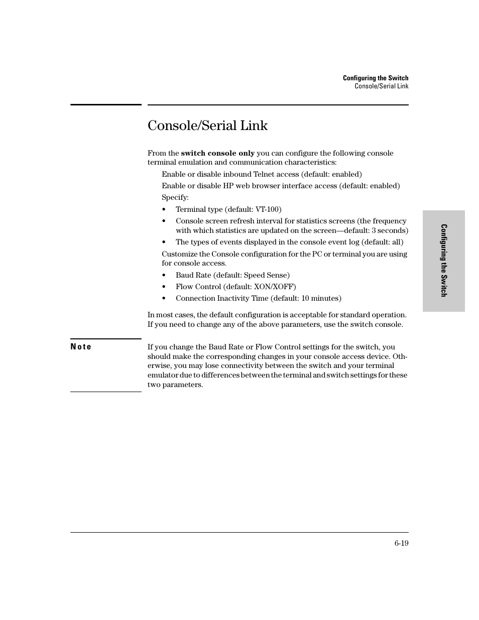 Console/serial link | HP 8000M User Manual | Page 95 / 304
