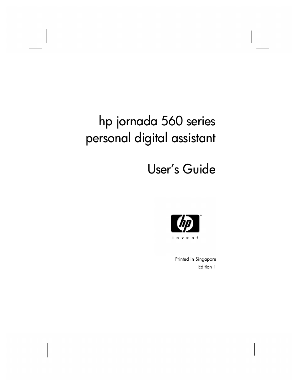 HP 560 Series User Manual | 172 pages