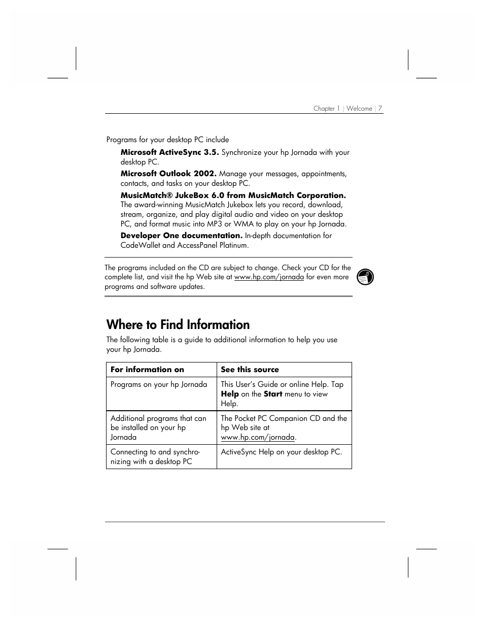 Where to find information | HP 560 Series User Manual | Page 11 / 172