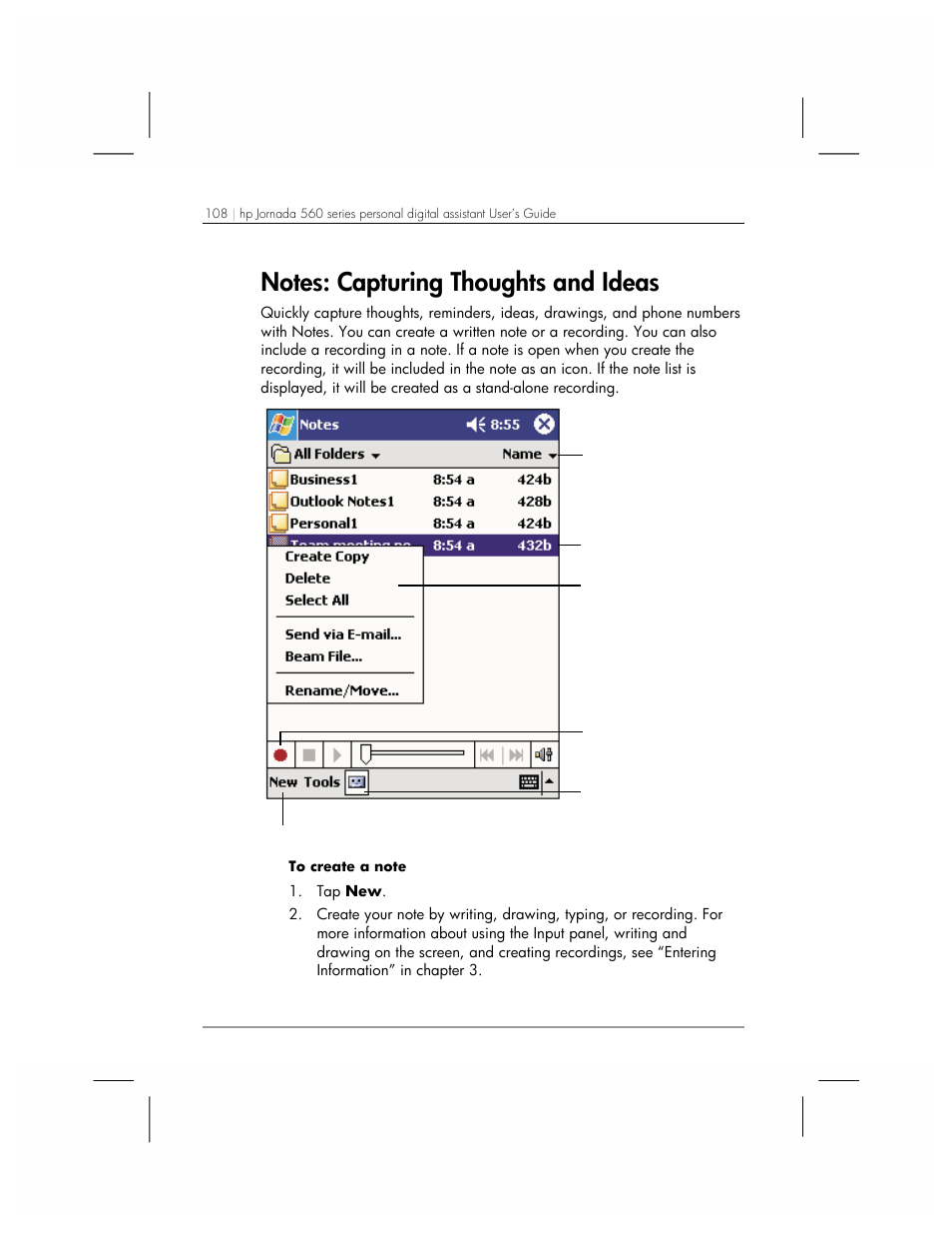 Notes | HP 560 Series User Manual | Page 112 / 172