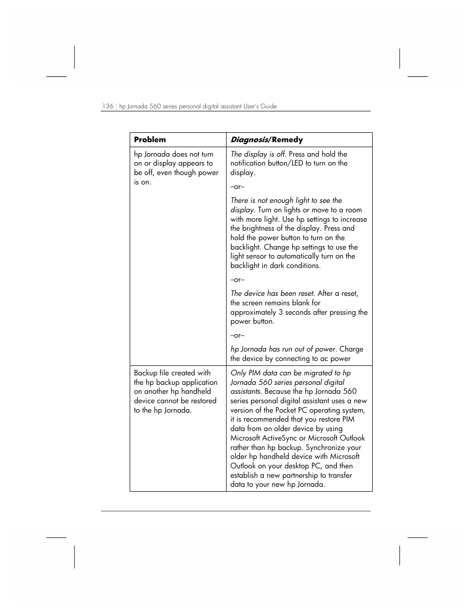 HP 560 Series User Manual | Page 140 / 172