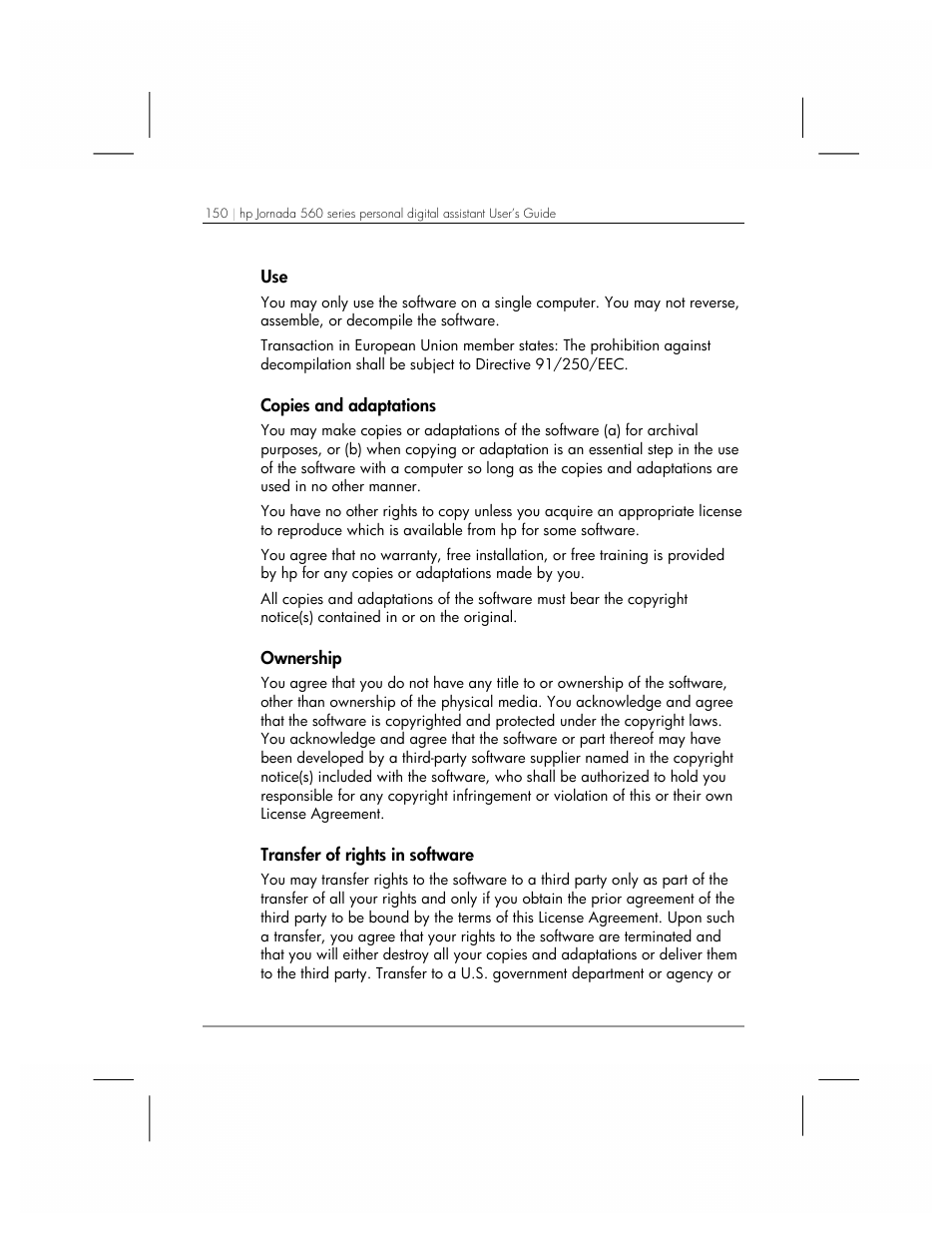 HP 560 Series User Manual | Page 154 / 172