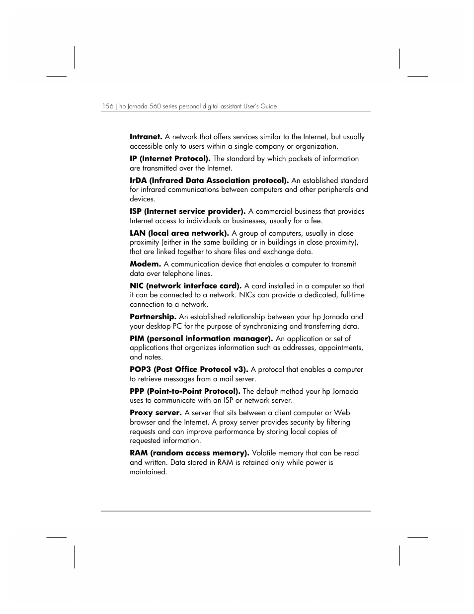 HP 560 Series User Manual | Page 160 / 172