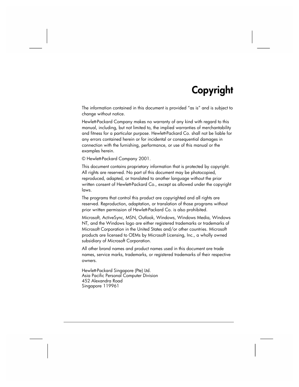 Copyright | HP 560 Series User Manual | Page 2 / 172