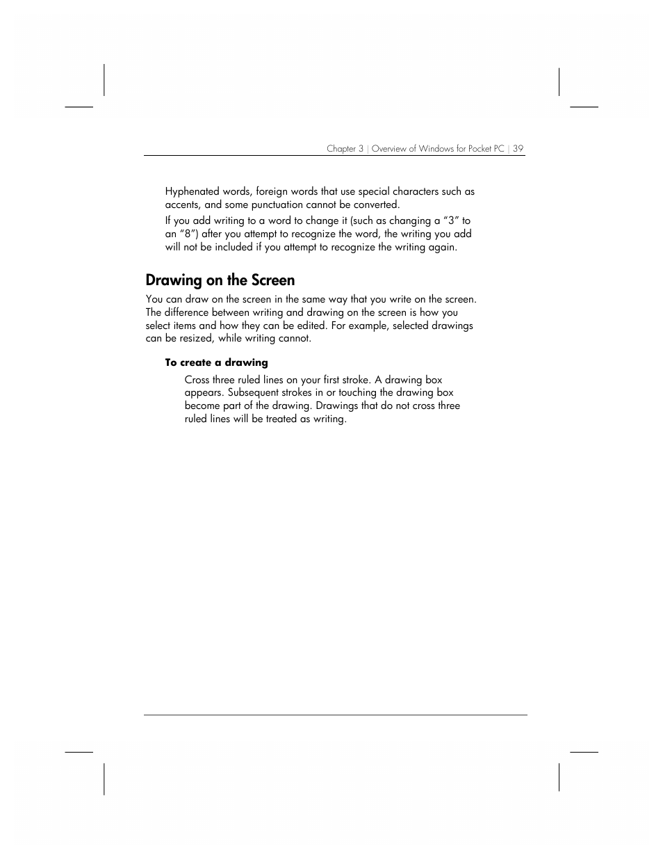 Drawing on the screen | HP 560 Series User Manual | Page 43 / 172